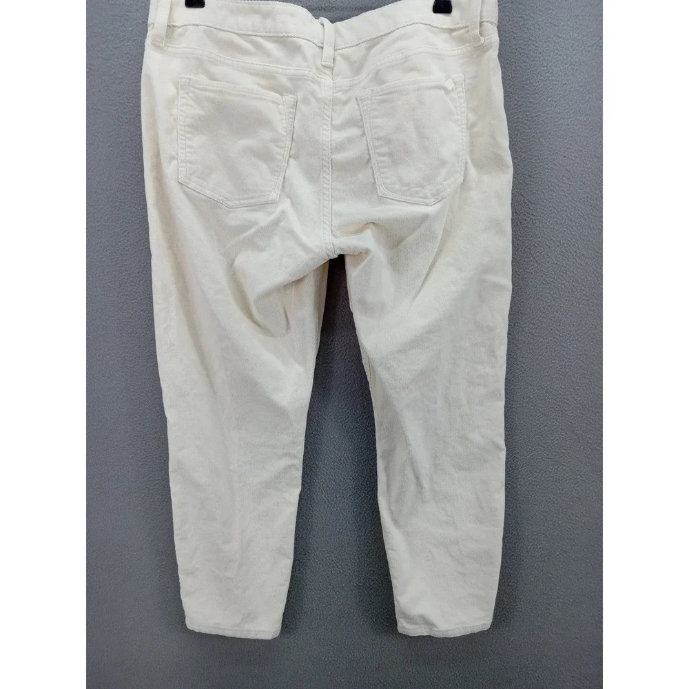 Banana Republic Skinny Ankle Corduroy Pants Mens 31P Mid Rise Stretch Rich Cream